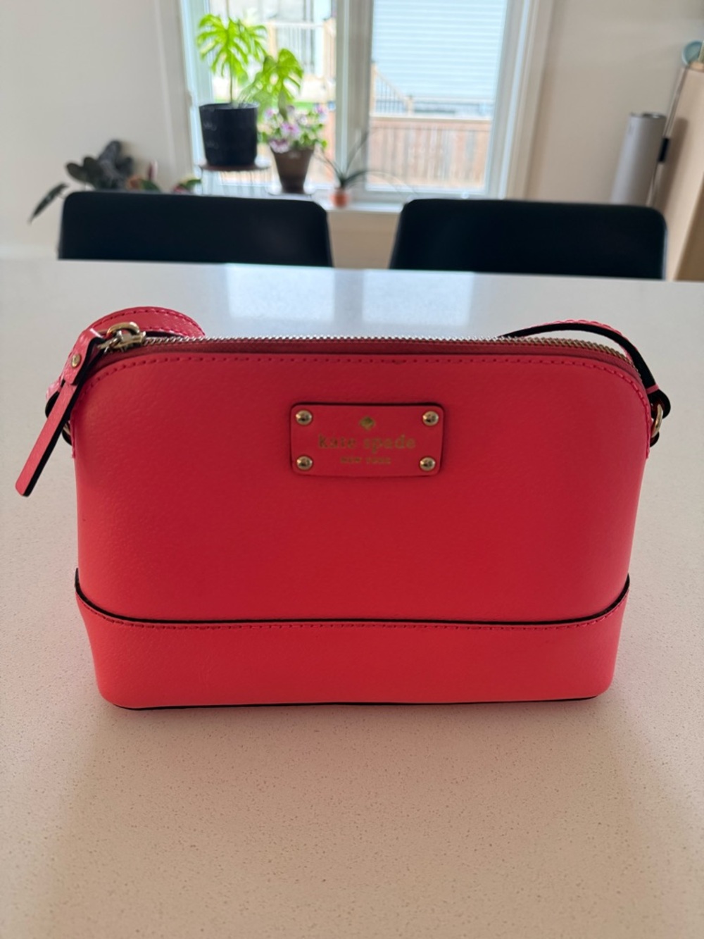kate spade Pink Crossbody Bag with Gold Hardware